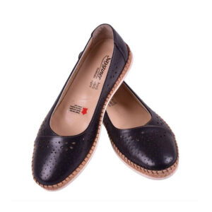 حذاء مسطح نسائي تركي أسود اللون