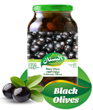 زيتون أسود Black Olives من علامة زهر البستان السورية