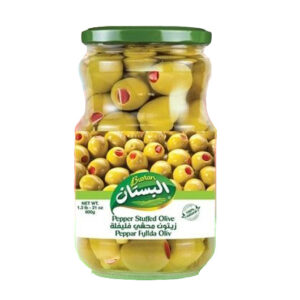 زيتون محشي بالفلفل Pepper Stuffed Olives من علامة زهر البستان السورية